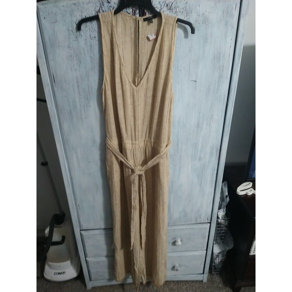 Drew V-neck Freyed Sleeveless Wide Leg Romper Medium Boho Feminine Cottage